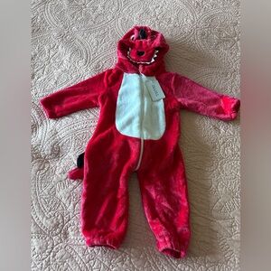 Red Dinosaur Baby Halloween‎ Costume 24” waist NWT